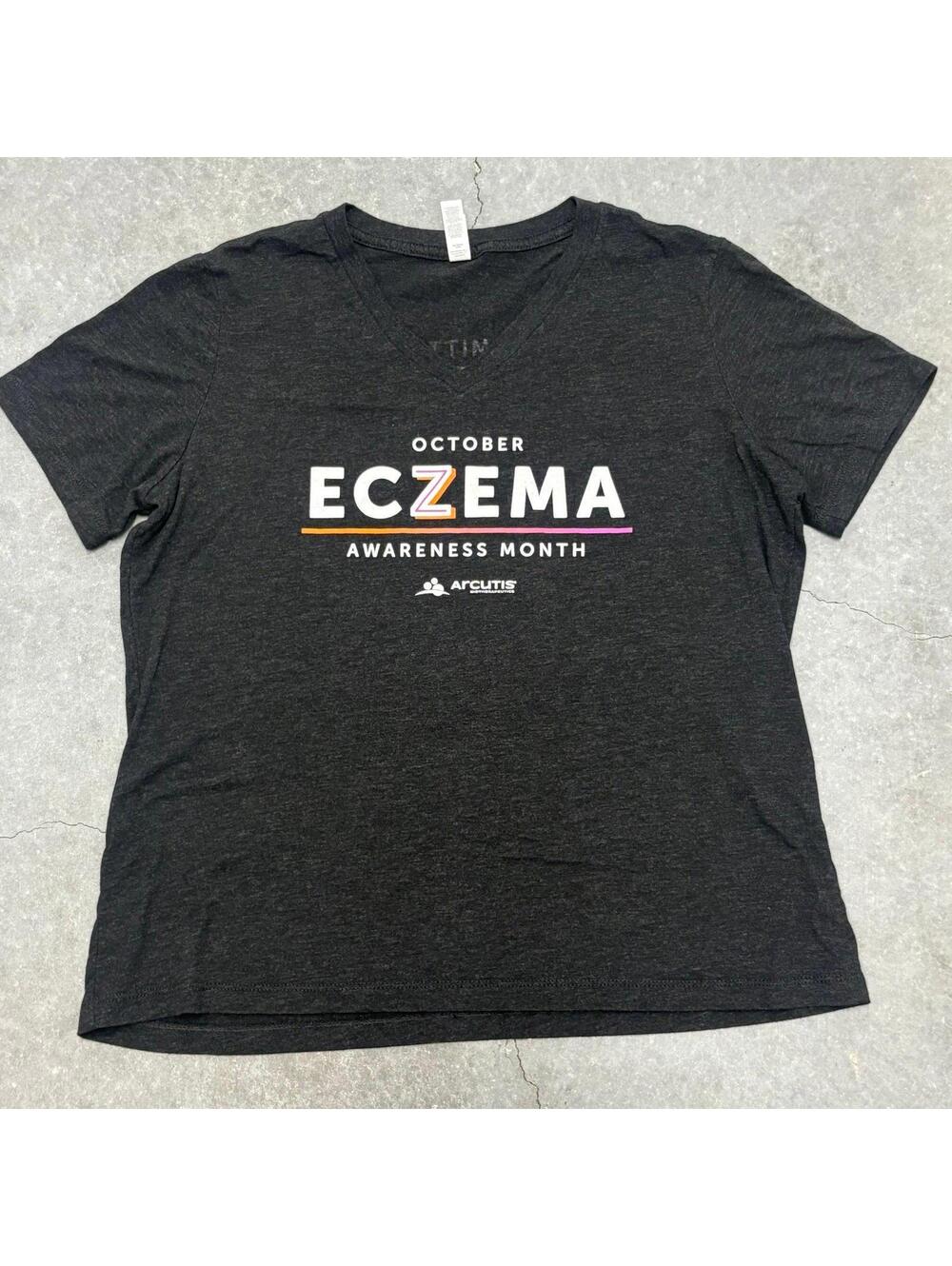 Bella + Canvas Eczema Awareness Month V Neck Top Shirt